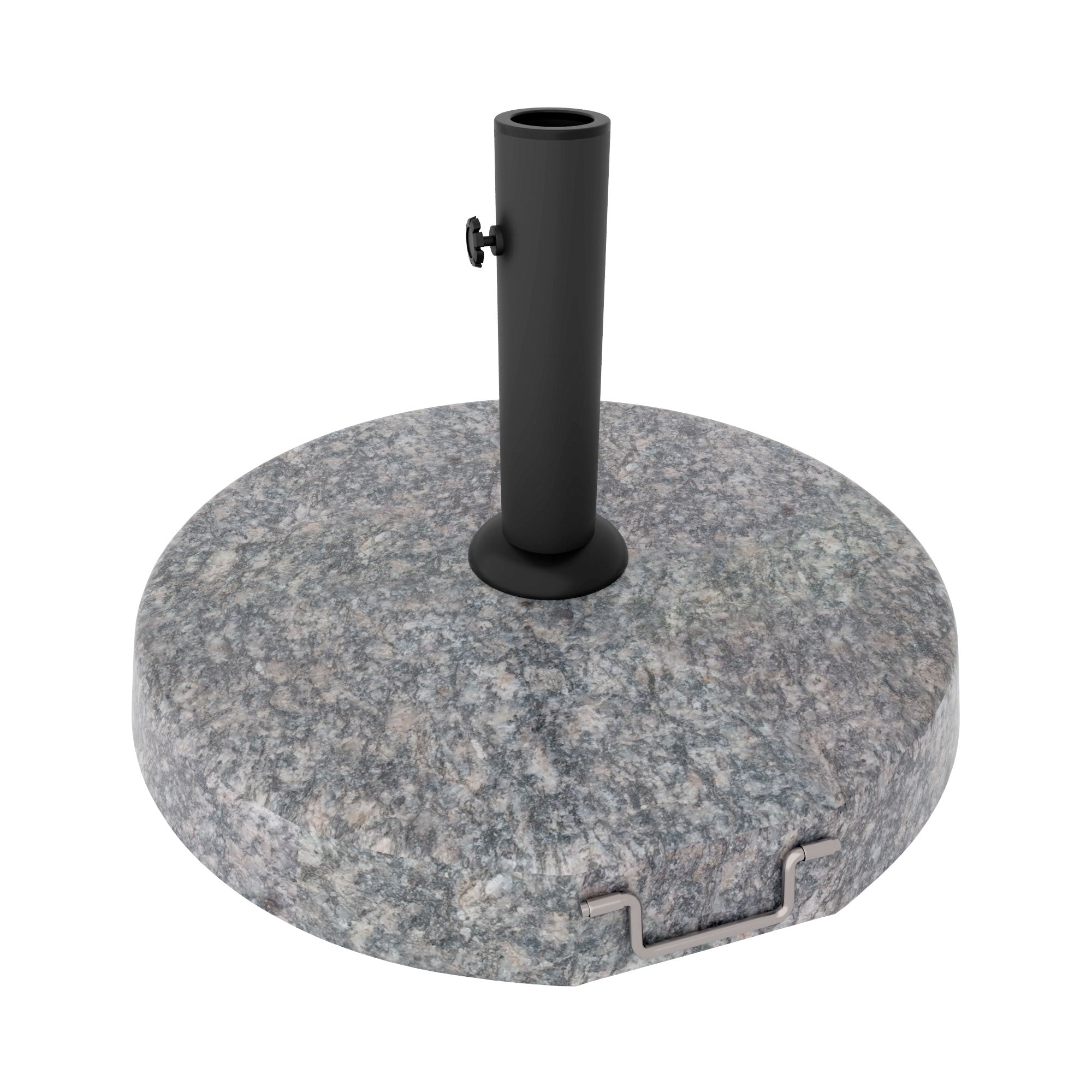 Pietra - Base per Ombrellone da Giardino Rotondo Ø45 cm 25 Kg in Pietra Grigio