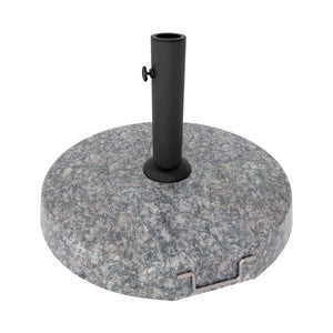 Pietra - Base per Ombrellone da Giardino Rotondo Ø45 cm 25 Kg in Pietra Grigio