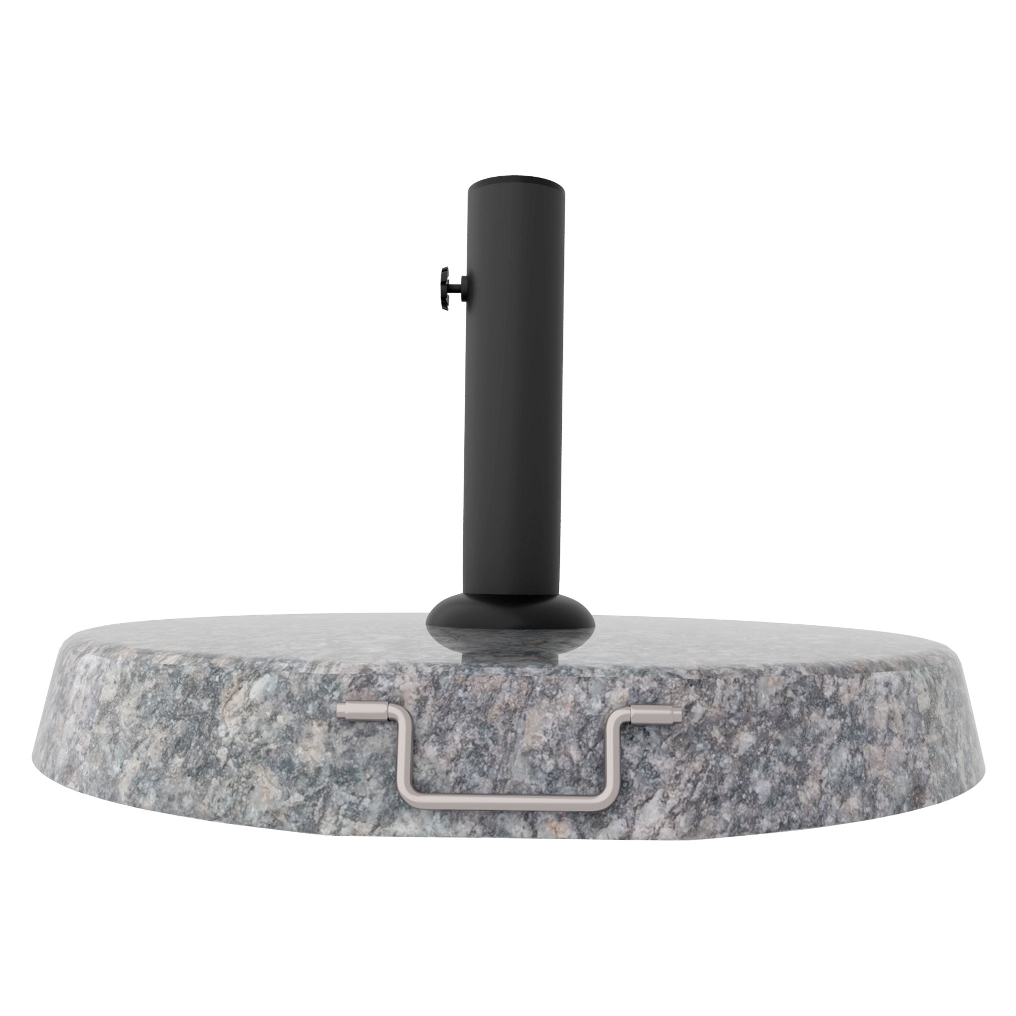 Pietra - Base per Ombrellone da Giardino Rotondo Ø45 cm 25 Kg in Pietra Grigio