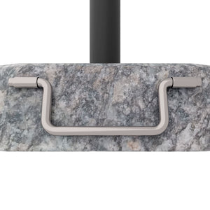 Pietra - Base per Ombrellone da Giardino Rotondo Ø45 cm 25 Kg in Pietra Grigio