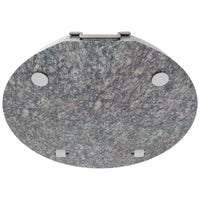 Pietra - Base per Ombrellone da Giardino Rotondo Ø45 cm 25 Kg in Pietra Grigio