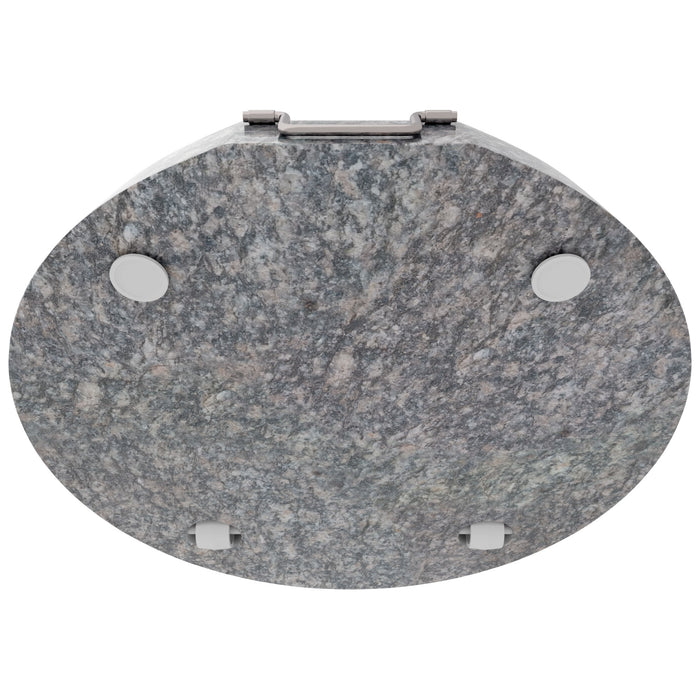Pietra - Base per Ombrellone da Giardino Rotondo Ø45 cm 25 Kg in Pietra Grigio