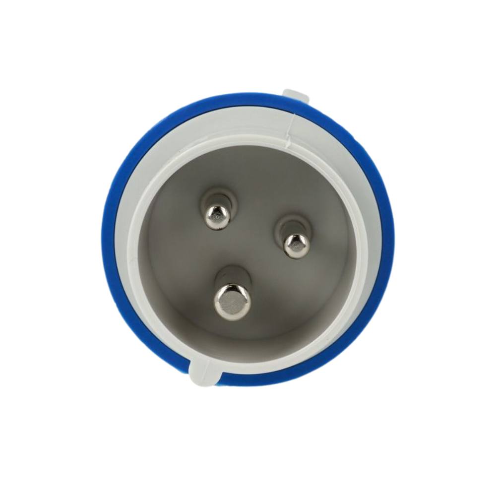 Spina mobile diritta industriale blu 2p+t 16a monofase 220v ip44 gw60004h