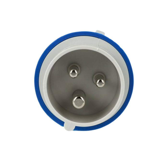 Spina mobile diritta industriale blu 2p+t 16a monofase 220v ip44 gw60004h