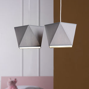 5034/S2G - Lampadario In Sospensione Pilar/2 Grigio