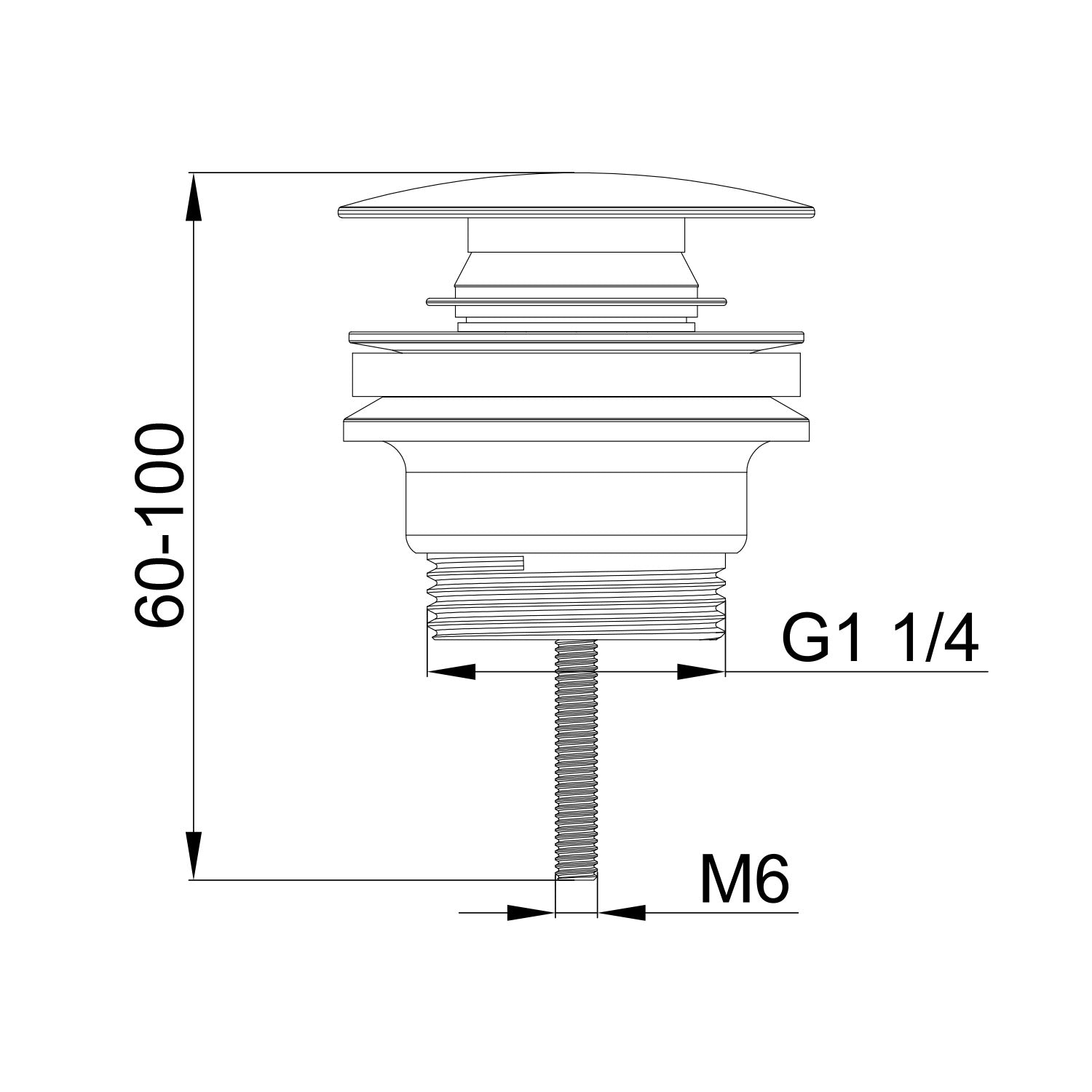 SINED Piletta scarico Levante in acciaio inox 316L satinato facile da pulire e igienica per uninstallazione duratura e resistente nella tua zona bagno