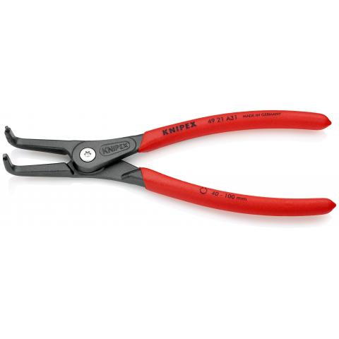 PINZA DI PRECISIONE 210MM PER ANELLI DI SICUREZZA ESTERNI SU ALBERI – PUNTE PIEGATE KNIPEX 4921A31