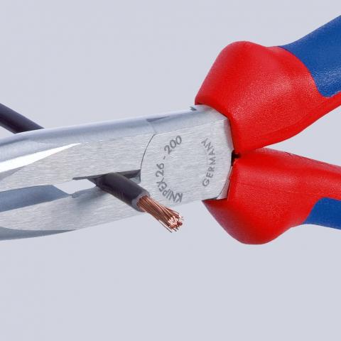 PINZA PER MECCANICA – CON BECCHI MEZZOTONDI CON TRONCHESE (PINZA A BECCHI DI CICOGNA) - KNIPEX 2612200