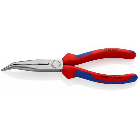 PINZA PER MECCANICA – CON BECCHI MEZZOTONDI CON TRONCHESE (PINZA A BECCHI DI CICOGNA) - KNIPEX 2622200