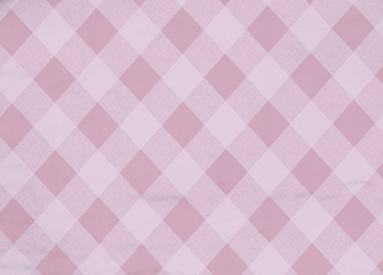 Copriletto Piquet Primavera Estate 100% Cotone Disegno Lovely Check - 1 Piazza e Mezza - Rosa