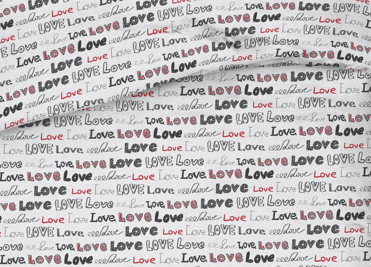 Copriletto Piquet Primavera Estate 100% Cotone Disegno Love Love Cuori - Singolo - Grigio