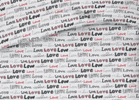 Copriletto Piquet Primavera Estate 100% Cotone Disegno Love Love Cuori - Singolo - Grigio