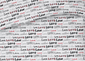 Copriletto Piquet Primavera Estate 100% Cotone Disegno Love Love Cuori - Singolo - Grigio