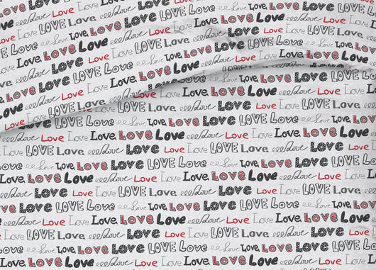 Copriletto Piquet Primavera Estate 100% Cotone Disegno Love Love Cuori - Singolo - Grigio