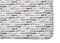 Copriletto Piquet Primavera Estate 100% Cotone Disegno Love Love Cuori - Singolo - Grigio