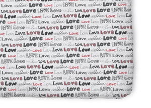 Copriletto Piquet Primavera Estate 100% Cotone Disegno Love Love Cuori - Singolo - Grigio