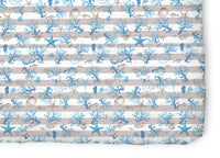 Copriletto Piquet Primavera Estate 100% Cotone Disegno Marina Riga - Singolo - Azzurro