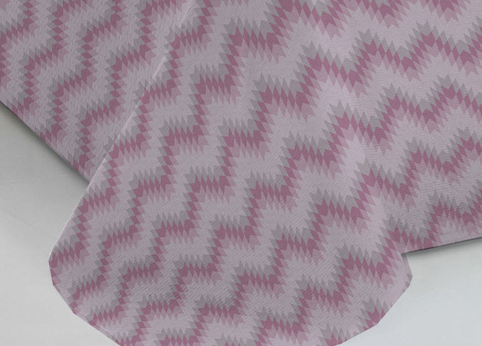 Copriletto Piquet Primavera Estate 100% Cotone Disegno 7672 Zig Zag - 1 Piazza e Mezza - Rosa