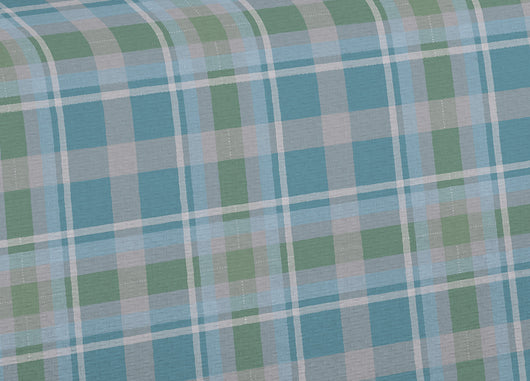 Copriletto Piquet Primavera Estate 100% Cotone Dis. Scozzese Ben - 1 Piazza e Mezza - Verde