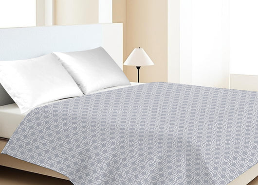 Copriletto Piquet Primavera Estate 100% Cotone Disegno Catena - Singolo - Grigio