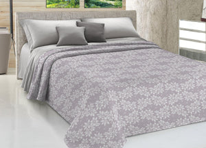 Copriletto Piquet Primavera Estate 100% Cotone Sofia Disegno Olivia - 1 Piazza e Mezza - Beige