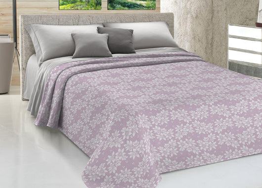 Copriletto Piquet Primavera Estate 100% Cotone Sofia Disegno Olivia - Singolo - Rosa