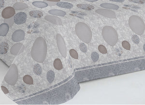 Copriletto Piquet Primavera Estate 100% Cotone Disegno Palloncini - Matrimoniale - Grigio