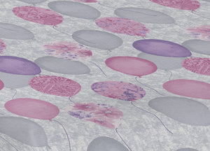 Copriletto Piquet Primavera Estate 100% Cotone Disegno Palloncini - Singolo - Rosa