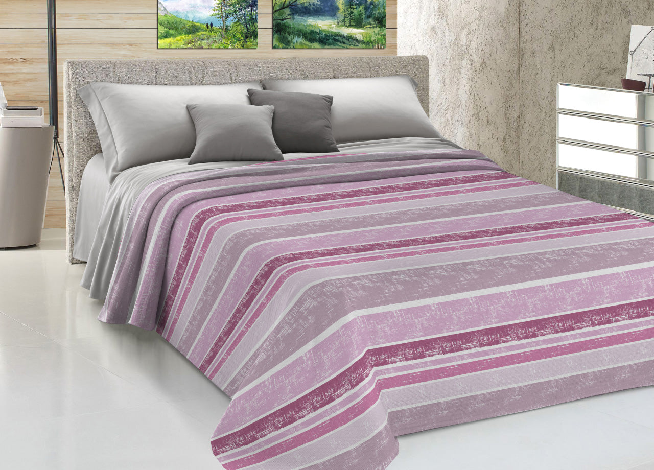 Copriletto Piquet Primavera Estate 100% Cotone Sofia Disegno Rodrigo - 1 Piazza e Mezza - Rosa