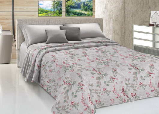 Copriletto Piquet Primavera Estate 100% Cotone Sofia Disegno Vittoria - Matrimoniale - Rosso