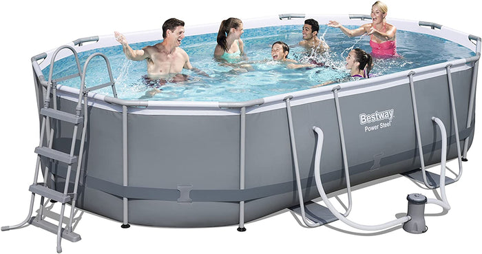 PISCINA OVALE C-TEL+POMPA 488X305X107 56448