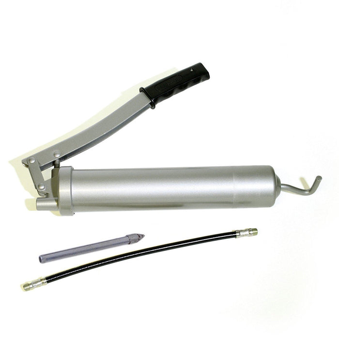 PISTOLA INGRASSATORE POMPA MANUALE GRASSO CONTENITORE 500CC TUBO FLESSIBILE1283