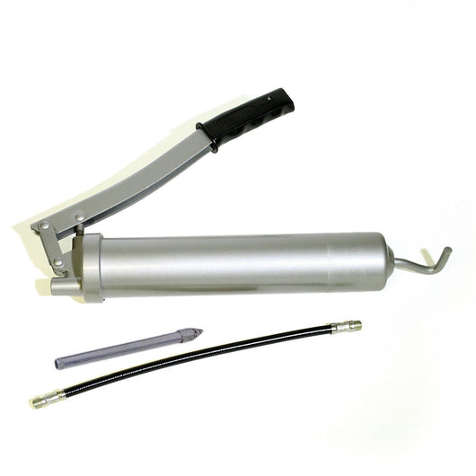 PISTOLA INGRASSATORE POMPA MANUALE GRASSO CONTENITORE 500CC TUBO FLESSIBILE1283