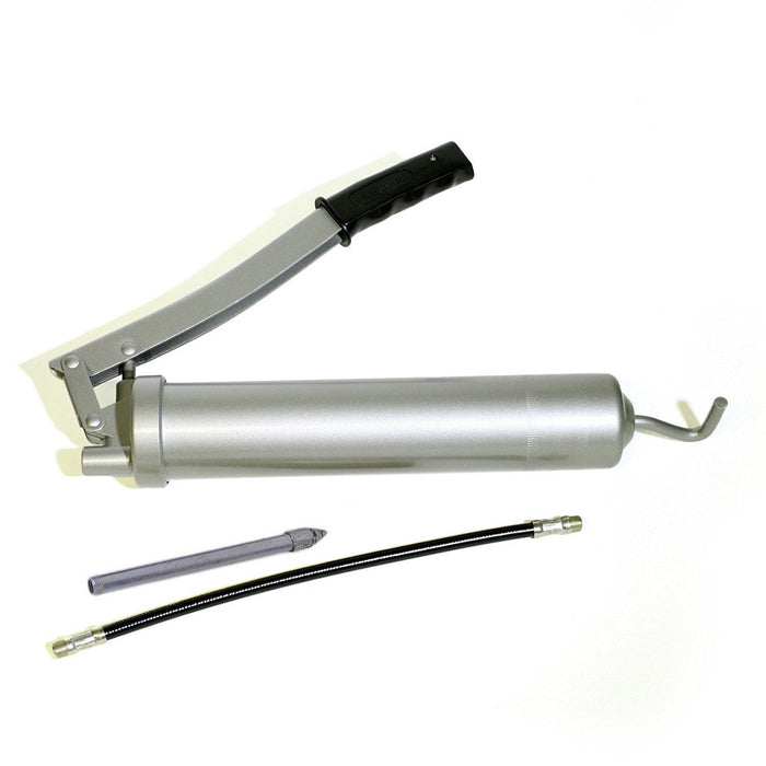 PISTOLA INGRASSATORE POMPA MANUALE GRASSO CONTENITORE 500CC TUBO FLESSIBILE1283