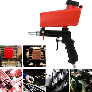 PISTOLA SABBIATRICE con SERBATOIO ARIA COMPRESSA PNEUMATICA UGELLO IN ACCIAIO