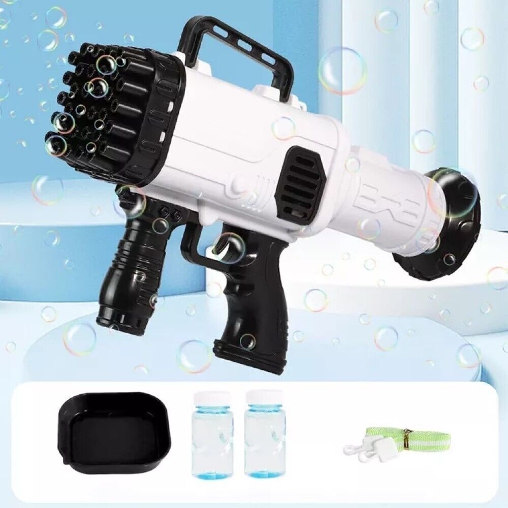 PISTOLA SPARA BOLLE DI SAPONE SPARABOLLE + 2 RICARICHE GIOCATTOLO BAMBINI