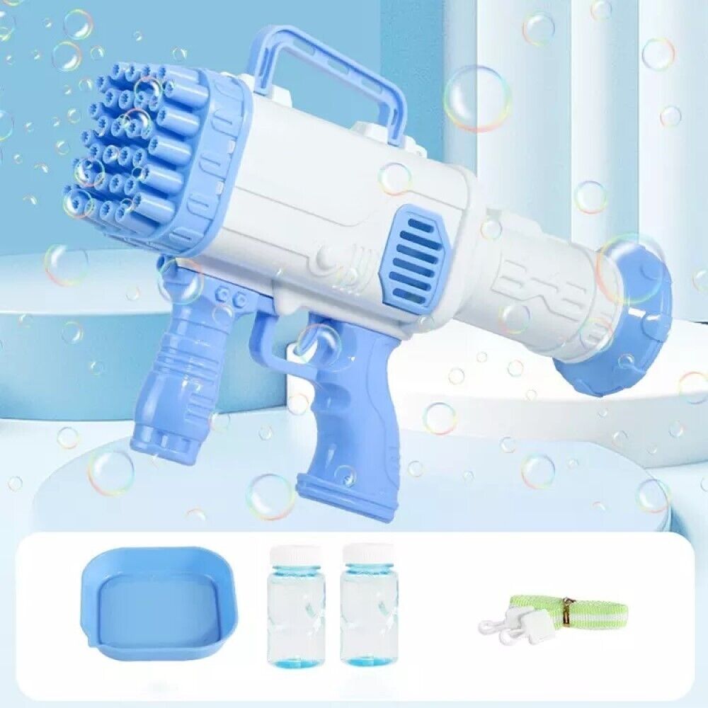 PISTOLA SPARA BOLLE DI SAPONE SPARABOLLE + 2 RICARICHE GIOCATTOLO BAMBINI
