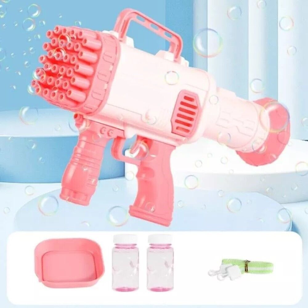 PISTOLA SPARA BOLLE DI SAPONE SPARABOLLE + 2 RICARICHE GIOCATTOLO BAMBINI