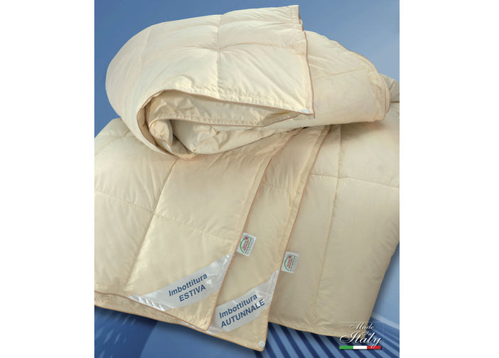 Piumino D'Oca Quattro Stagioni Mod. Praga 50% Piumino D'oca 50% Piumette D'oca - Singolo - Praga 4 Stagioni