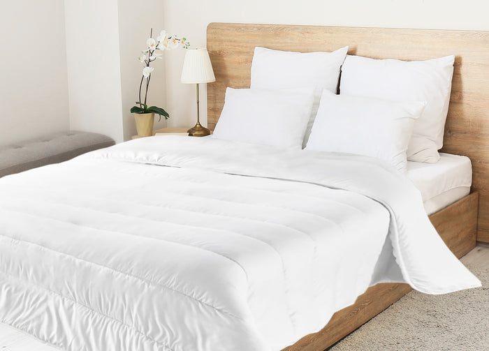 Interno Piumino Anallergico Piumone Estivo 100gr/mq Microfibra Colore Bianco Lavabile - Matrimoniale - Estivo