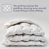 Piumino  Invernale 200x220 cm 400 gr | Imbottitura in Ovatta Soft | Microfibra Anallergica Bianca | Letto Una Piazza e Mezza