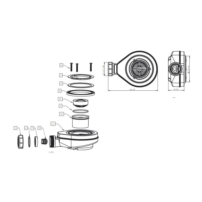 Piatto Doccia SFA Kinedo Pietraviva 120 x 80 cm in Resina Effetto Pietra Bianco Opaco
