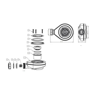 Piatto Doccia SFA Kinedo Pietraviva 120 x 80 cm in Resina Effetto Pietra Bianco Opaco