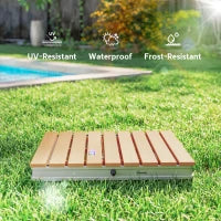 Doccia da Giardino Portatile con Altezza Fino a 4 m e Getti d'Acqua Regolabili, 70x55 cm, Legno
