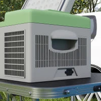 Frigorifero per Auto, Frigorifero Portatile 16L, -20°C a 10°C, ECO/MAX, 60x32x26cm, Verde e Grigio