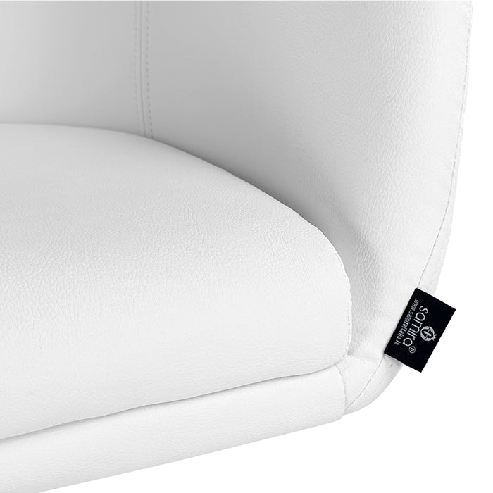 Sedia da ufficio regolabile in altezza, poltrona girevole bianca Balloon - PL08BAPM