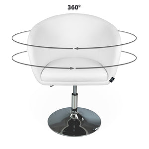 Sedia da ufficio regolabile in altezza, poltrona girevole bianca Balloon - PL08BAPM