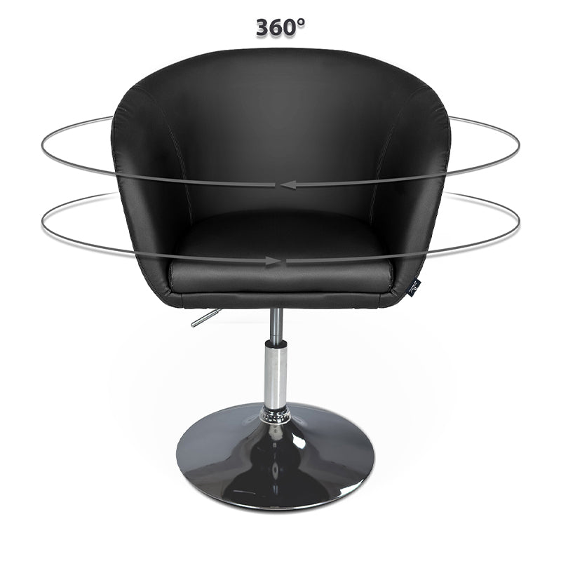 Sedia da ufficio regolabile in altezza, poltrona girevole nera Balloon PL10BAPM