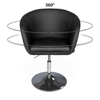 Sedia da ufficio regolabile in altezza, poltrona girevole nera Balloon PL10BAPM