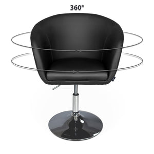 Sedia da ufficio regolabile in altezza, poltrona girevole nera Balloon PL10BAPM